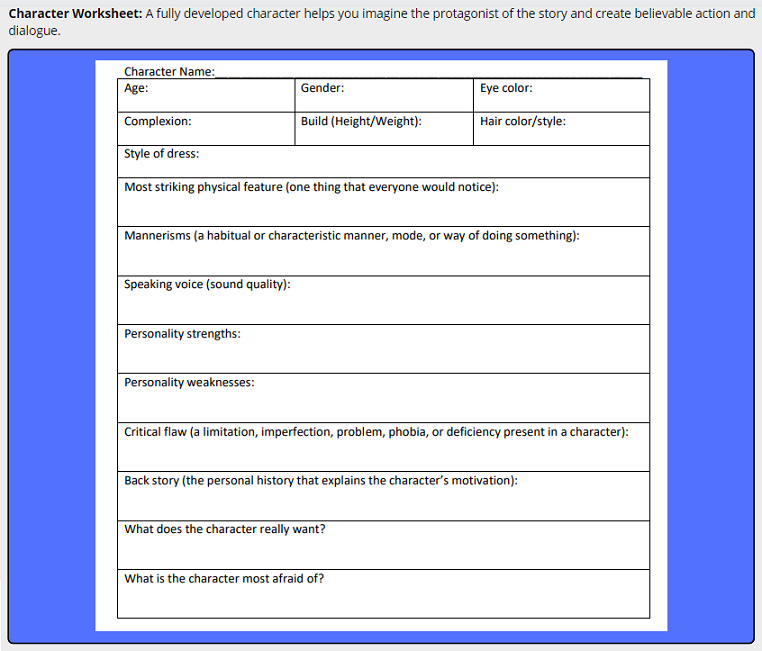 character-worksheet