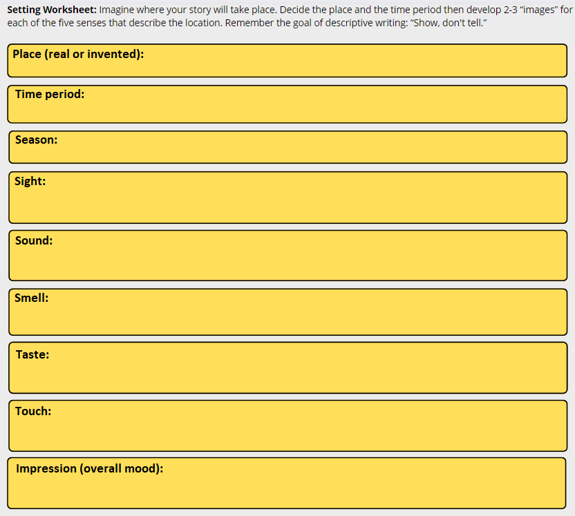 setting-worksheet